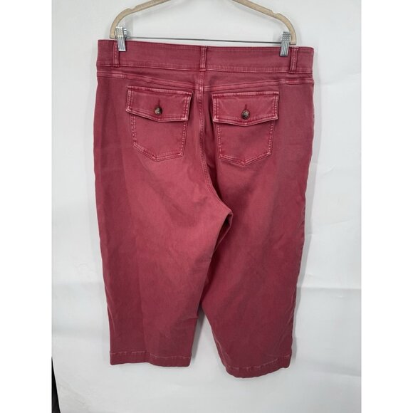 SPANX Stretch Twill Cropped Pants Women Plus Size 3X Slimming Wide Leg High Rise - Picture 2 of 10